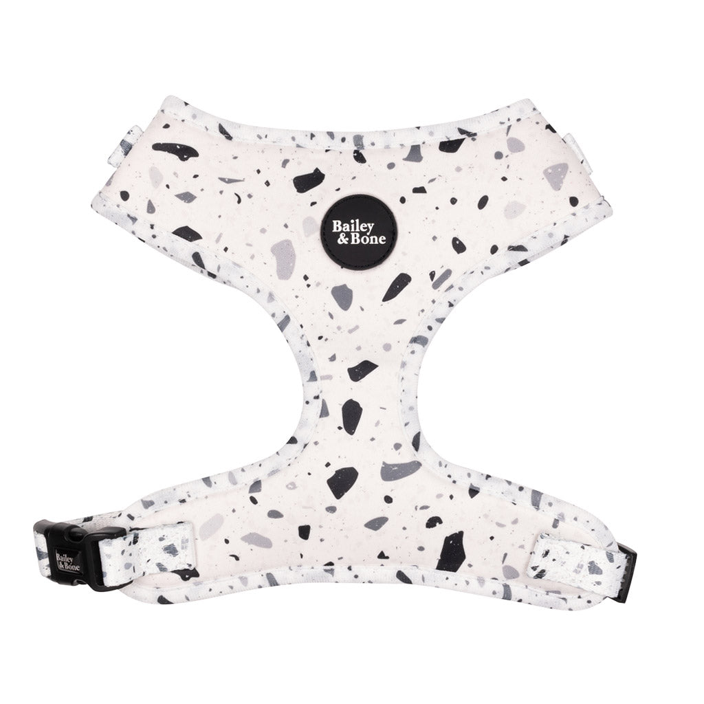 Bailey And Bone Dog Harness Black And White Terrazzo Dog Harness