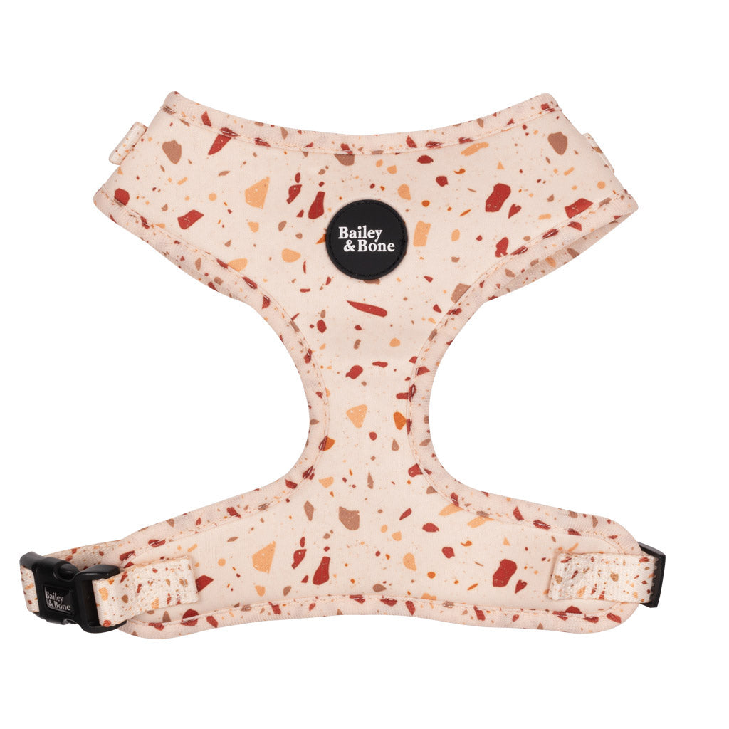 Bailey And Bone Dog Harness Brown And Beige Terrazzo Dog Harness