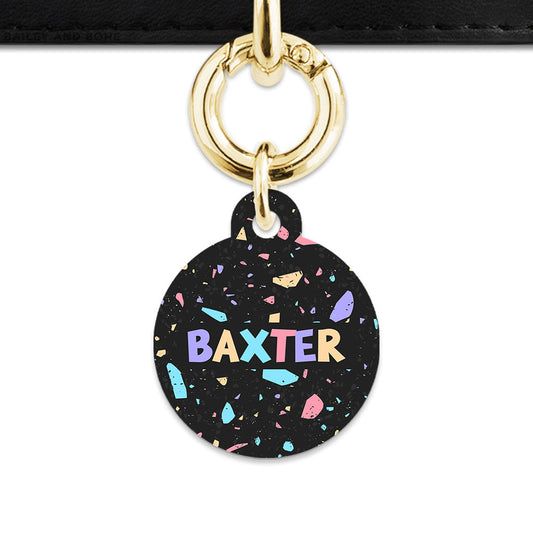 Bailey & Bone Pet ID Tag Black Pastel Terrazzo Pet Tag