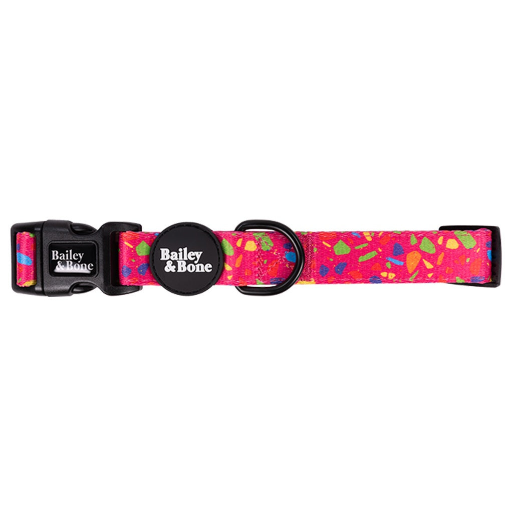 Bailey And Bone Pet Collar Rainbow Terrazzo Pet Collar