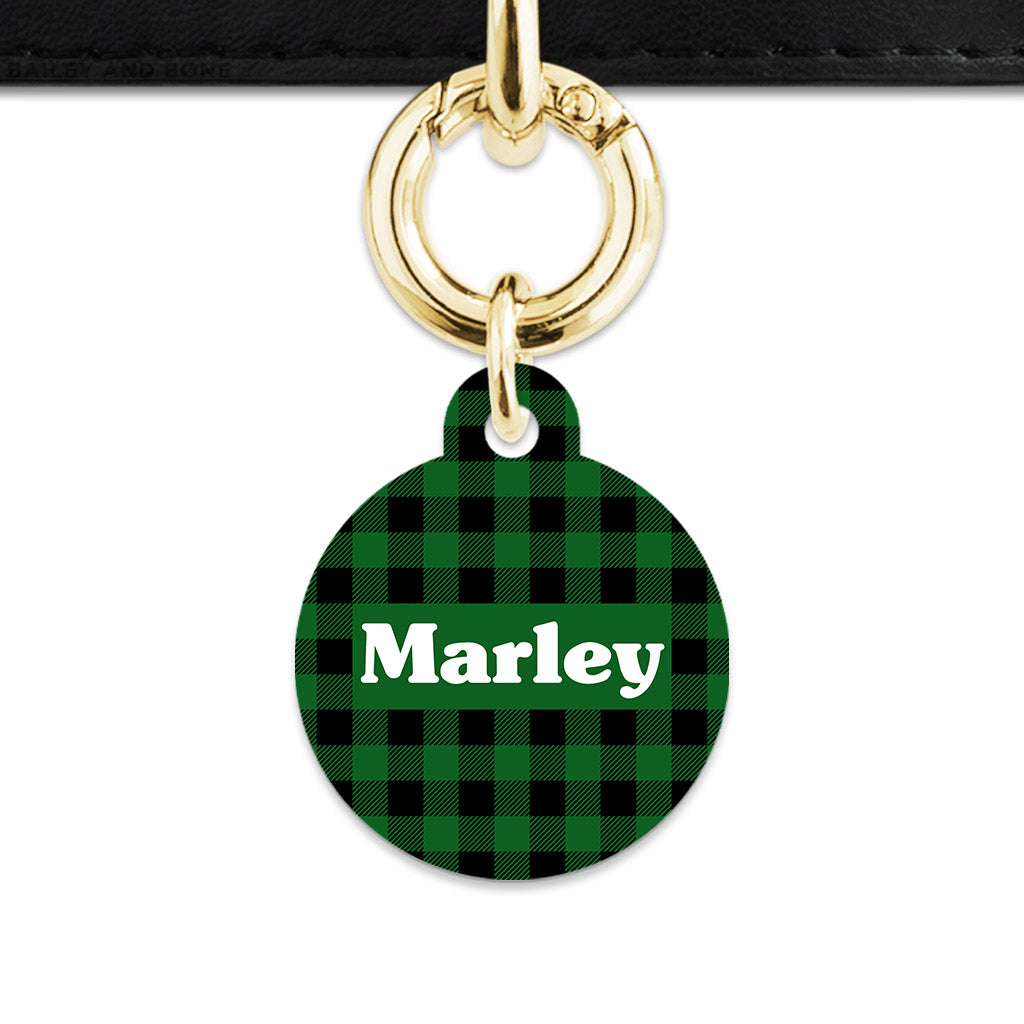 Green Plaid Pet Tag Bailey&Bone