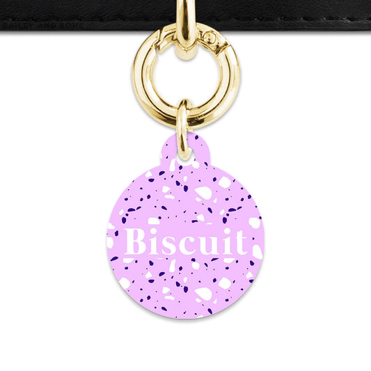 Bailey And Bone Pet Tag Light Purple Terrazzo Pet Tag