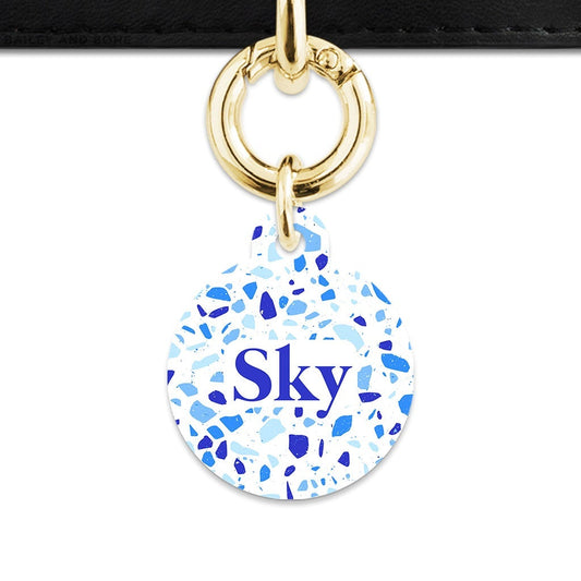 Bailey And Bone Pet Tag Sky Terrazzo Pet Tag