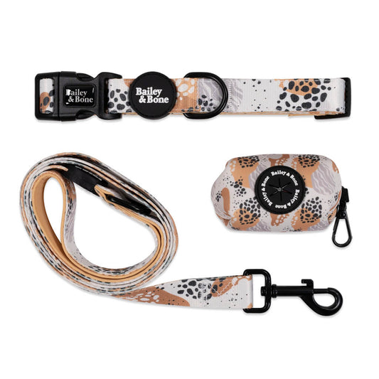 Abstract Safari Collar And Lead Bundle