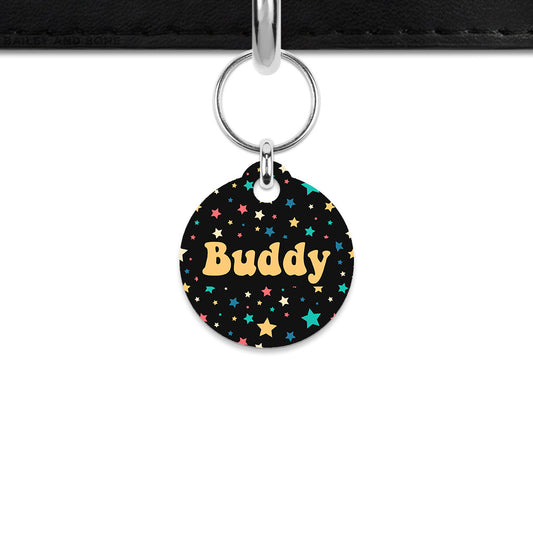 Retro Pastel Stars Mini Pet ID Tag