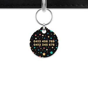 Retro Pastel Stars Mini Pet ID Tag