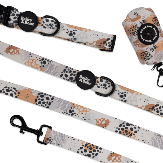 Abstract Safari Collar And Lead Bundle