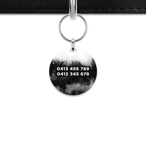 Bailey And Bone Mini Pet ID Tag Black And White Ink Marble Mini Pet Tag