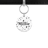 Bailey And Bone Mini Pet ID Tag Black And White Terrazzo Mini Pet Tag