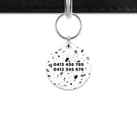 Bailey And Bone Mini Pet ID Tag Black And White Terrazzo Mini Pet Tag