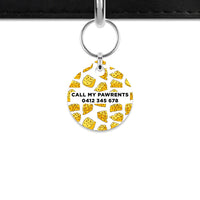 Bailey And Bone Mini Pet ID Tag Cheese Pattern Mini Pet Tag