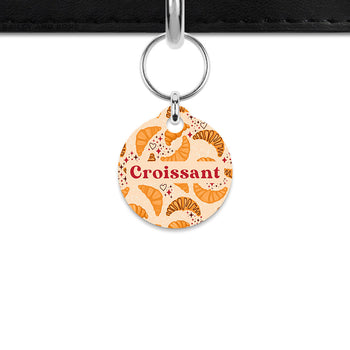 Bailey And Bone Mini Pet ID Tag Croissant Pattern Mini Pet Tag