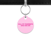 Bailey And Bone Mini Pet ID Tag Light Pink Barbie Mini Pet Tag