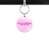 Bailey And Bone Mini Pet ID Tag Pink Marble Mini Pet Tag