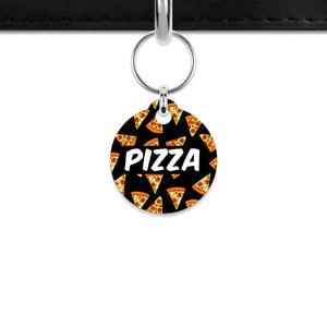 Bailey And Bone Mini Pet ID Tag Pizza Pattern Mini Pet Tag