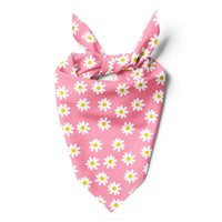 Bailey And Bone Pet Bandana Pink Daisy Pattern Dog Bandana