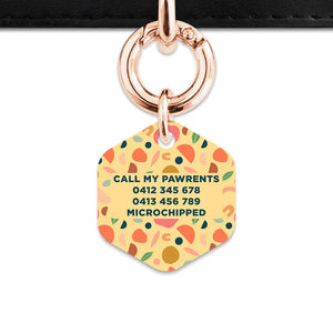 Bailey And Bone Pet ID Tag Boho Pastel Shapes Pet Tag