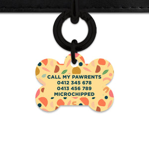 Bailey And Bone Pet ID Tag Boho Pastel Shapes Pet Tag