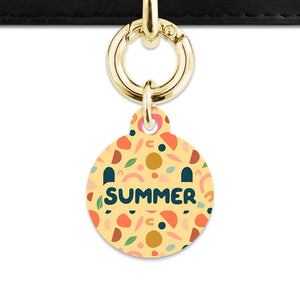 Bailey And Bone Pet ID Tag Boho Pastel Shapes Pet Tag