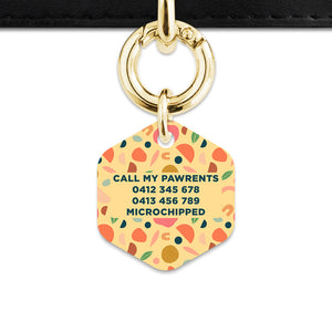 Bailey And Bone Pet ID Tag Boho Pastel Shapes Pet Tag