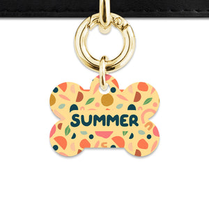 Bailey And Bone Pet ID Tag Boho Pastel Shapes Pet Tag