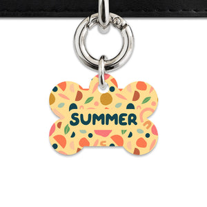 Bailey And Bone Pet ID Tag Boho Pastel Shapes Pet Tag