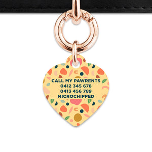 Bailey And Bone Pet ID Tag Boho Pastel Shapes Pet Tag