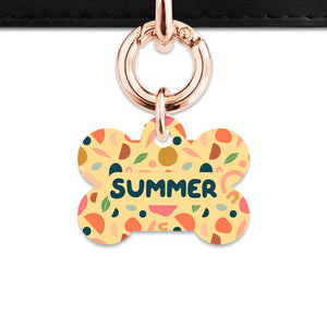 Bailey And Bone Pet ID Tag Boho Pastel Shapes Pet Tag