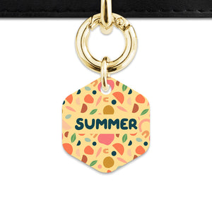 Bailey And Bone Pet ID Tag Boho Pastel Shapes Pet Tag