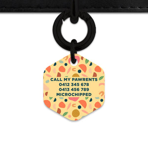Bailey And Bone Pet ID Tag Boho Pastel Shapes Pet Tag