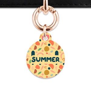 Bailey And Bone Pet ID Tag Boho Pastel Shapes Pet Tag