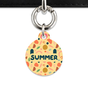 Bailey And Bone Pet ID Tag Boho Pastel Shapes Pet Tag