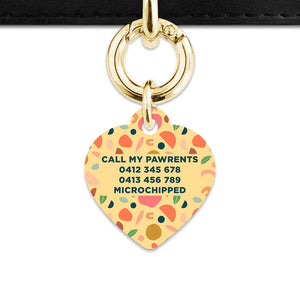 Bailey And Bone Pet ID Tag Boho Pastel Shapes Pet Tag
