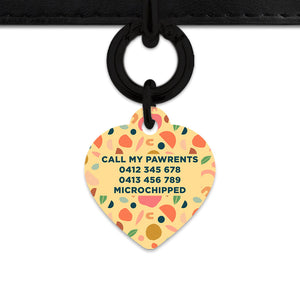 Bailey And Bone Pet ID Tag Boho Pastel Shapes Pet Tag