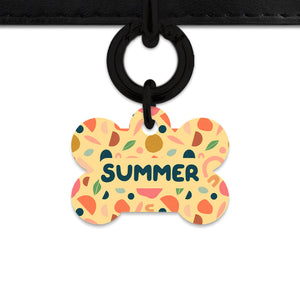Bailey And Bone Pet ID Tag Boho Pastel Shapes Pet Tag