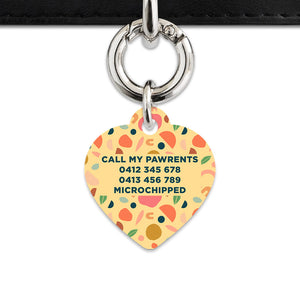 Bailey And Bone Pet ID Tag Boho Pastel Shapes Pet Tag
