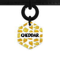 Bailey And Bone Pet ID Tag Cheese Pattern Pet Tag