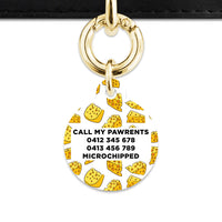 Bailey And Bone Pet ID Tag Cheese Pattern Pet Tag