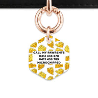 Bailey And Bone Pet ID Tag Cheese Pattern Pet Tag