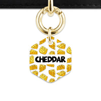 Bailey And Bone Pet ID Tag Cheese Pattern Pet Tag