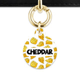 Bailey And Bone Pet ID Tag Cheese Pattern Pet Tag