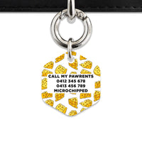 Bailey And Bone Pet ID Tag Cheese Pattern Pet Tag