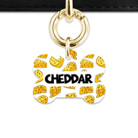 Bailey And Bone Pet ID Tag Cheese Pattern Pet Tag