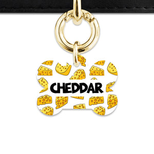 Bailey And Bone Pet ID Tag Cheese Pattern Pet Tag