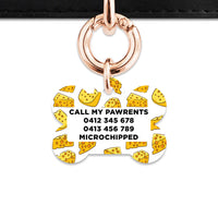 Bailey And Bone Pet ID Tag Cheese Pattern Pet Tag