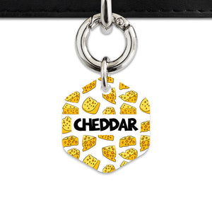 Bailey And Bone Pet ID Tag Cheese Pattern Pet Tag