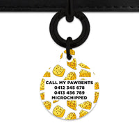 Bailey And Bone Pet ID Tag Cheese Pattern Pet Tag