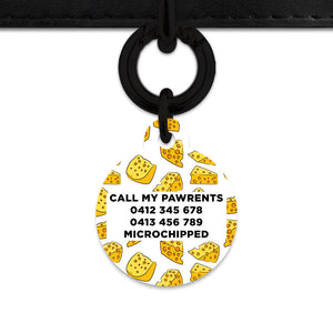 Bailey And Bone Pet ID Tag Cheese Pattern Pet Tag