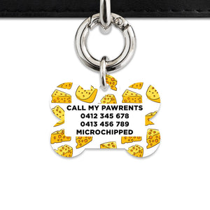 Bailey And Bone Pet ID Tag Cheese Pattern Pet Tag