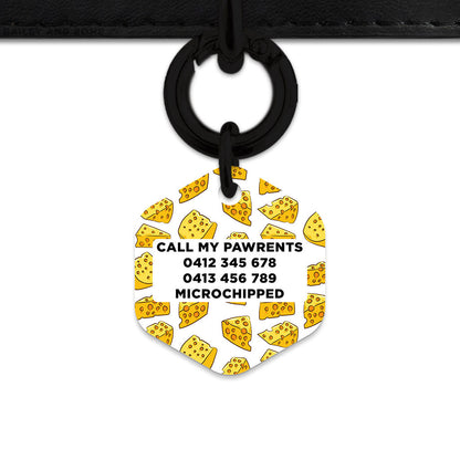Bailey And Bone Pet ID Tag Cheese Pattern Pet Tag